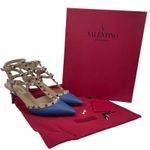 Valentino Garavani Rockstud 65mm Leather Caged Pump Blue Pink Size 36.5 Photo 2