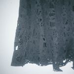 Venus 12 Cutwork Lace Capped Sleeve Fit Flare Black Mini Cocktail Dress Funeral Photo 8