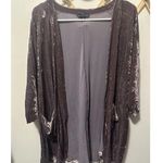 American Eagle XS Cape Cardigan Kimono Purple Velvet Cardigan Photo 0