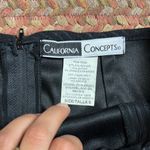 90s VTG CALIFORNIA CONCEPTS BLACK PINSTRIPE PENCIL SKIRT FRONT SLIT Photo 1