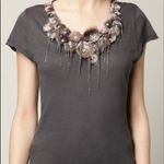 Alice + Olivia Rica Rosette Necklace T shirt S Photo 0