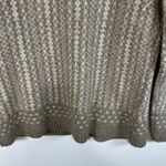 Telluride Clothing Co Cardigan Women S Cream Lambswool Fair Isle Metallic Beaded Brown Photo 10