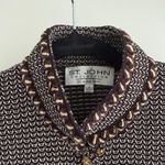 St. John Skirt Jacket Suit 4 and 6 Brown Textured Knit Career Elegant Military Photo 7