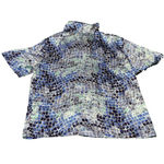 Victoria's Secret  Pink Heart Label Blue 90's Mosaic Pajama Short Set SZ Large Photo 7