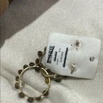 Free People NWT Free‎ People Gold and Brown Stone Multi-Hoop Dangle Earrings Photo 3