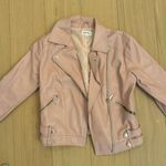 Super down Revolve Pink Leather jacket Photo 1