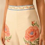 Women’s boho tropical Flower print casual pants Orange Size M Photo 1