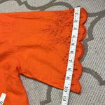 Anthropologie Damson Madder Martina Short Sleeve button down shirt, size medium Orange Photo 12