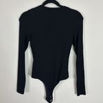 Klassy Network  Deep V Long Sleeve‎ Ribbed Bramisuit Black Size Small Photo 7