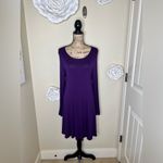 Zenana Outfitters Tunic Swing Long Sleeve Vibrant Purple Dress in Size M Photo 1
