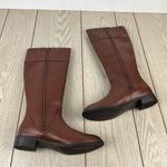 Karen Scott Deliee2 Tall Riding Boots 8M Cognac Brown Faux Leather $80 Photo 1