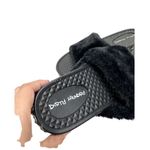 Dirty Laundry  Slide Shoes Size 9 Black Open Toe Sonny Fur Sandals Photo 6