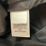 Roz & Ali | Black Button Down with Maroon Velvet Floral Accents | Large Photo 11