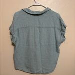 Weatherproof  Linen Light Blue Button-Down Shirt Photo 7