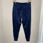 FILA  Women’s Dolly Velour Jogger Pants in Navy Blue with Side Logo Ribbon, Large Photo 6