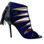 Alexa Wagner Heidi Pony Hair Cage Tassel Zip Stiletto Booties Sandals 37 / US 7 Size 6 Photo 7