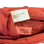 a.n.a  medium PURSE W RED PEBBLED FAUX LEATHER TAN GUITAR STRAP Photo 8