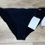California Sunshine  Women's Solid Black Ruffle Side Bikini Swim Bottoms sz XL Photo 0