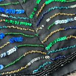 Laurence Kazar 80s Vintage Blouse Sequin Beaded Silk Shirt Striped Glam Retro Photo 7