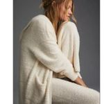 Anthropologie Daily Practice Hoodie Sweater Women Sz XS White Ivory Cozy Fuzzy Photo 1