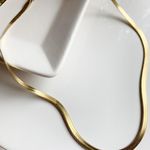 Gold Plated Herringbone Necklace Photo 3