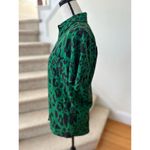 Agua Bendita  Dean Unisex Green & Black Cheetah Print Button Up Photo 2