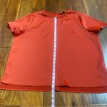 Banana Republic Women's Solid Silky Rust Orange Short Sleeve Blouse Size XLarge Photo 2