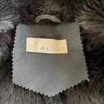 Alysi Faux Suede & Fur Coat Green Size 4 Photo 4