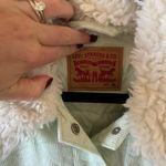 Levi's  Women's Sherpa Baby Baggy Trucker size XL Mint Green / Meadow Mist Photo 8