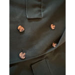 Nine West  Women's Double Breasted Faux Wool Coat - Green Photo 4