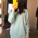 Aerie Oversized Light Teal Crew Neck Photo 0