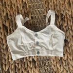 American Eagle white denim crop top Photo 0