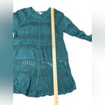 Cato Green Crochet Knit Sweater Cover-Up Boho Tunic Photo 4