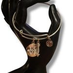 Love this life  two tone adjustable bangle Love charm bracelet Photo 1