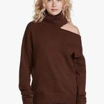 Paige Women's Raundi Turtleneck Relaxed Wool Blend Sweater Dark Brown XS Photo 0