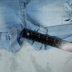 Wax Jean  Shorts Womens M (27x2.5) Blue Stretch DIstressed Booty Hot Pants Photo 3