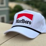 Handcrafted Marlboro Trucker Hat White Photo 2
