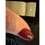 Vince  Pants Women Large Black Velvet Straight Leg Split Hem Ankle Holiday Preppy Photo 8