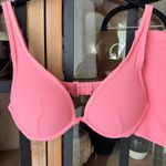 H&M  bikini set swimsuit shorts bra top underwire coral ribbed high rise barbie Photo 2