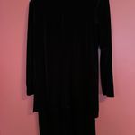 Vintage J.B.S. Faux Velvet Dress Black Size 14 Photo 5