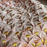 HD in Paris Anthropologie Ombré Embroidered Floral Linen Skirt - Size 4 Photo 12