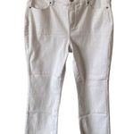 NYDJ NEW Marilyn Ankle Frayed Hem Denim Jeans White Size 16 Lift Tuck Technology Photo 0