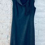 Classiques Entier DARK GRAY DRESS FULLY LINED COWL NECK size 6 BOW Photo 2