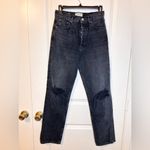 AGOLDE 90s pinch waist dark wash howl distress knee jeans Photo 3