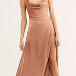 Fame and Partners NWT  x Free People The Rosabel Maxi‎ Dress in Bronze Size 8 Photo 0