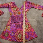 Leg Avenue  Size Small/Medium S/M Funky Hippie 70s Mini Dress Vibrant Purple Photo 4