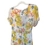Free People  Part Time Lover Floral Tie Front Mini Dress Sz 4 yellow gray Photo 6