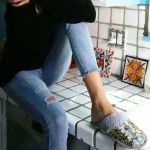 Wanna B Faux Fur and Sequin Slippers Photo 3