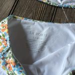 La Porte swim one piece large NEW lined floral cut out stomach high thigh Blue Photo 1