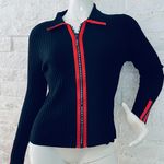 Camille La Vie blouse black red stretch size L Photo 9